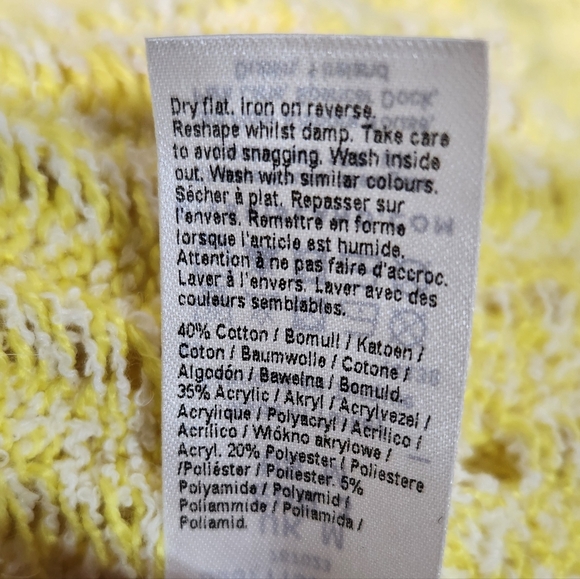 RIVER ISLAND Pastel Yellow Button-up 3D Knit Sweater Cardigan (M) - Picture 12 of 13